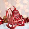 Christmas Mini Wooden Red Decorative Rocking Chair Ornament Decorations Holiday Xmas Tree Hanging Pendant Craft Gift