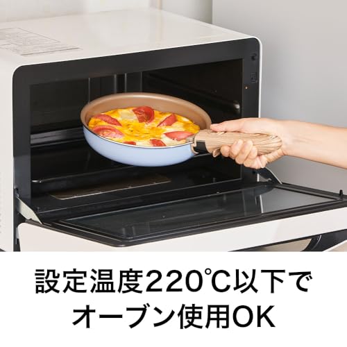 Evercook Frying Pan Set 4-Piece Set (20cm Frying Pan, 26cm Deep Frying Pan, Rotating Handle Stand-Up Cover for 20-26cm Pans, Detachable Mini Handle) I