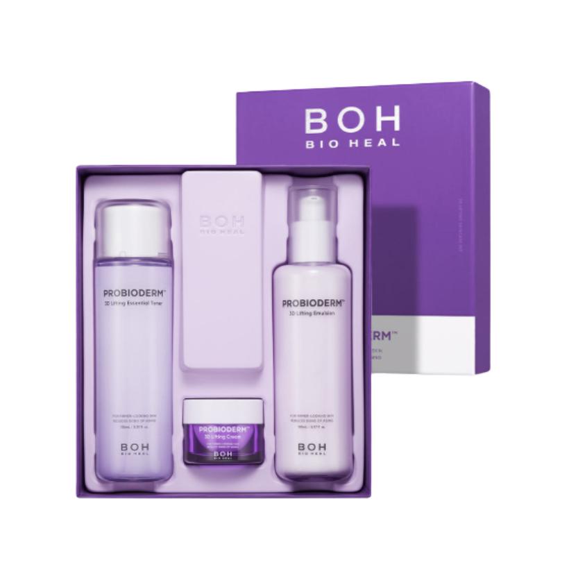 BIOHEAL BOH Probioderm 3D Lifting Skincare Set (Essential Toner 150ml + Emulsion 150ml + Lifting Cream 15ml) Firming & Anti-Aging Care