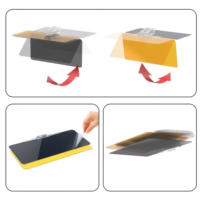 Zweckmäßiger Tag- und Nacht-Autosonnenschild, Auto-Blendbrille, Blendfreier polarisierter Windschutzscheiben-Sonnenschutz mit UV-Schutz
