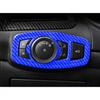 Headlight Switch Control Frame Cover For Ford Edge 2015- Blue Carbon Fiber