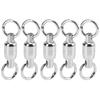 5 Stück Zweirichtungs-Edelstahl-Kugellager-Wirbel mit 8er-Ring-Verbinder Angelzubehör