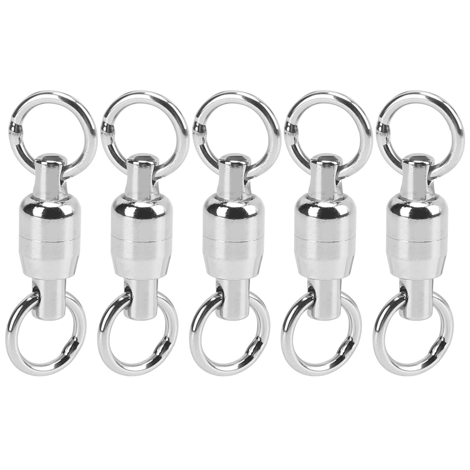 

5PCS TwoWay Stainless Steel Bearing Swivel 8Shaped Ring Connector Fishing Accessories 100m 328.08ft 0.25mm Diameter