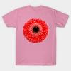 T Shirt Women Red Gerbera Harajuku Print Kawaii Tshirt Summer Short Sleeve Female T-Shirt Top Tee