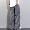 VUUG Men's American Street Style Pleated Wide-Leg Cargo Pants