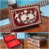 Vintage Filigree Jewelry Box with Copper Wire Inlaid Shells High Gloss Piano Lacquer Pingyao Polished Lacquerware