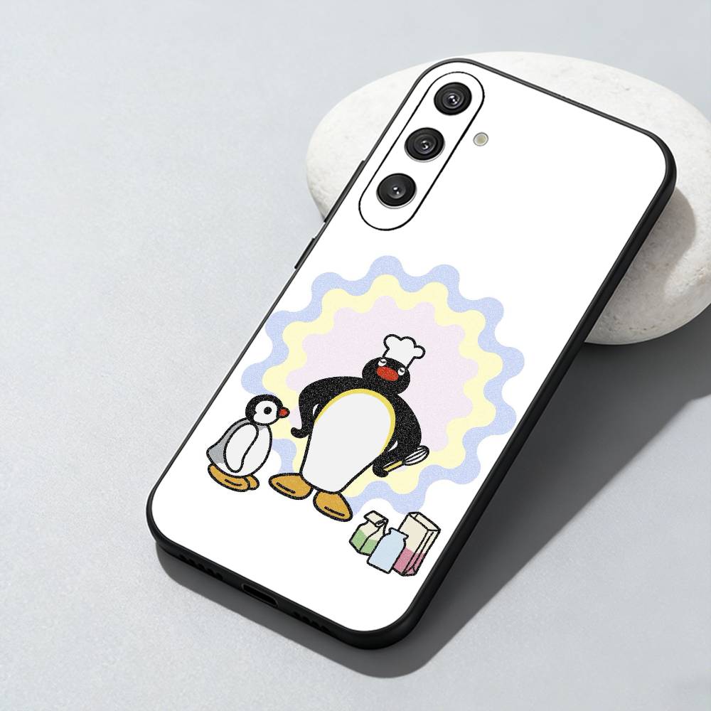 P-Pingu Penguin Funny Cut Phone Case For Samsung Galaxy A73,A72,A71,A70,A52,A51 Others Soft Black Cover