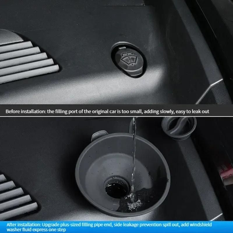 For Tesla Model 3 Y Glass Water Inlet Car Windshield Wiper Arm Hole Protective Cover Filling Funnel Pad Silicone Dustproof Lid