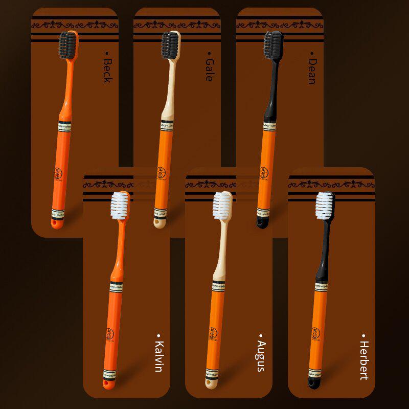 

6-Piece Deluxe Adult Toothbrush Set: Soft Bristles, Wide Head, Stylish Handle