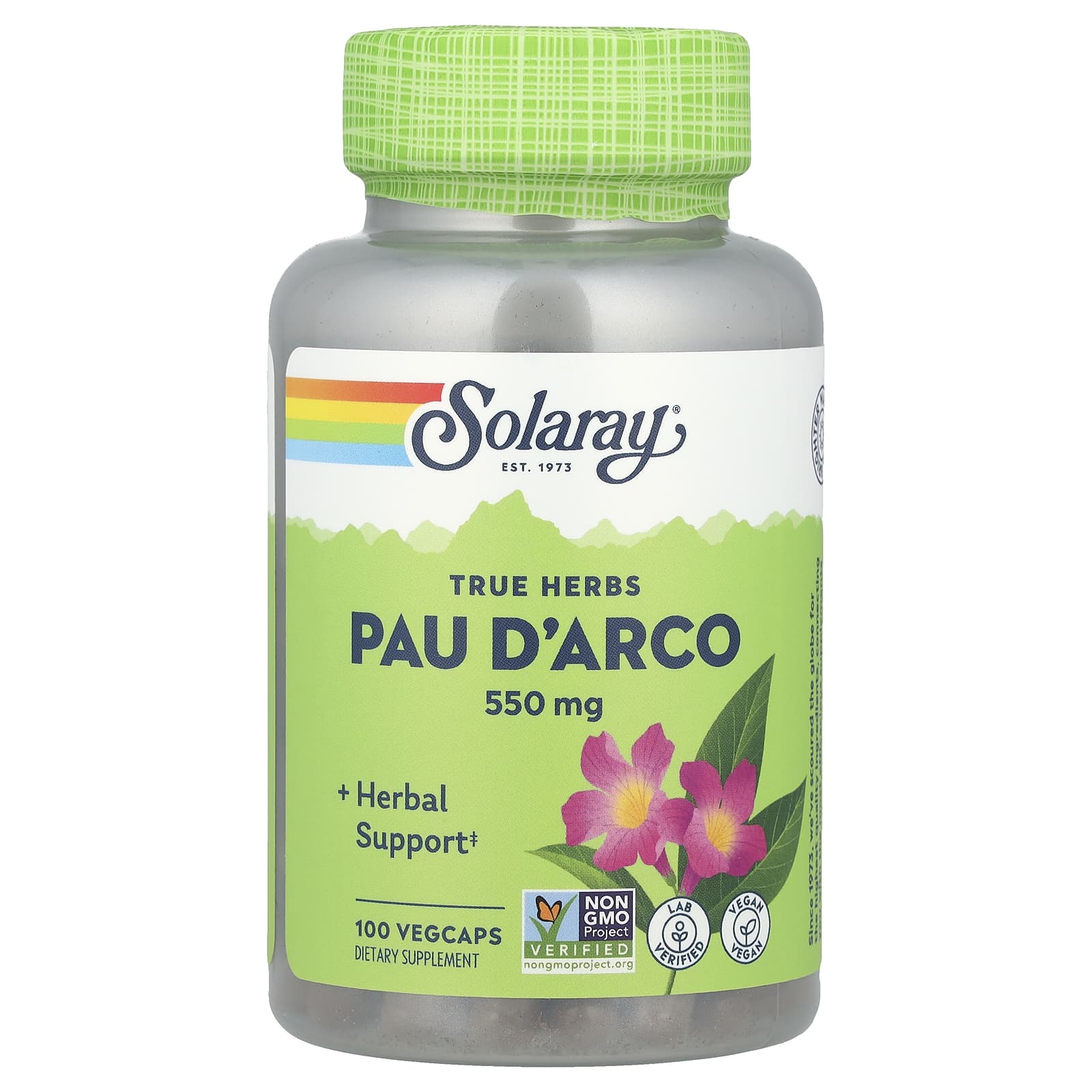 

True Herbs, Pau d Arco, 550Mg, 100 Veggie Caps