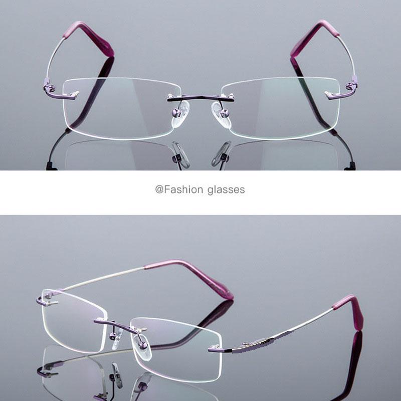 

Окуляри для міопії з титанового сплаву без оправи, квадратні, з захистом від синього світла, жіночі, чоловічі, без оправи, за рецептом 0 -0.5 -0.75 До -6.0 Myopia -3.25