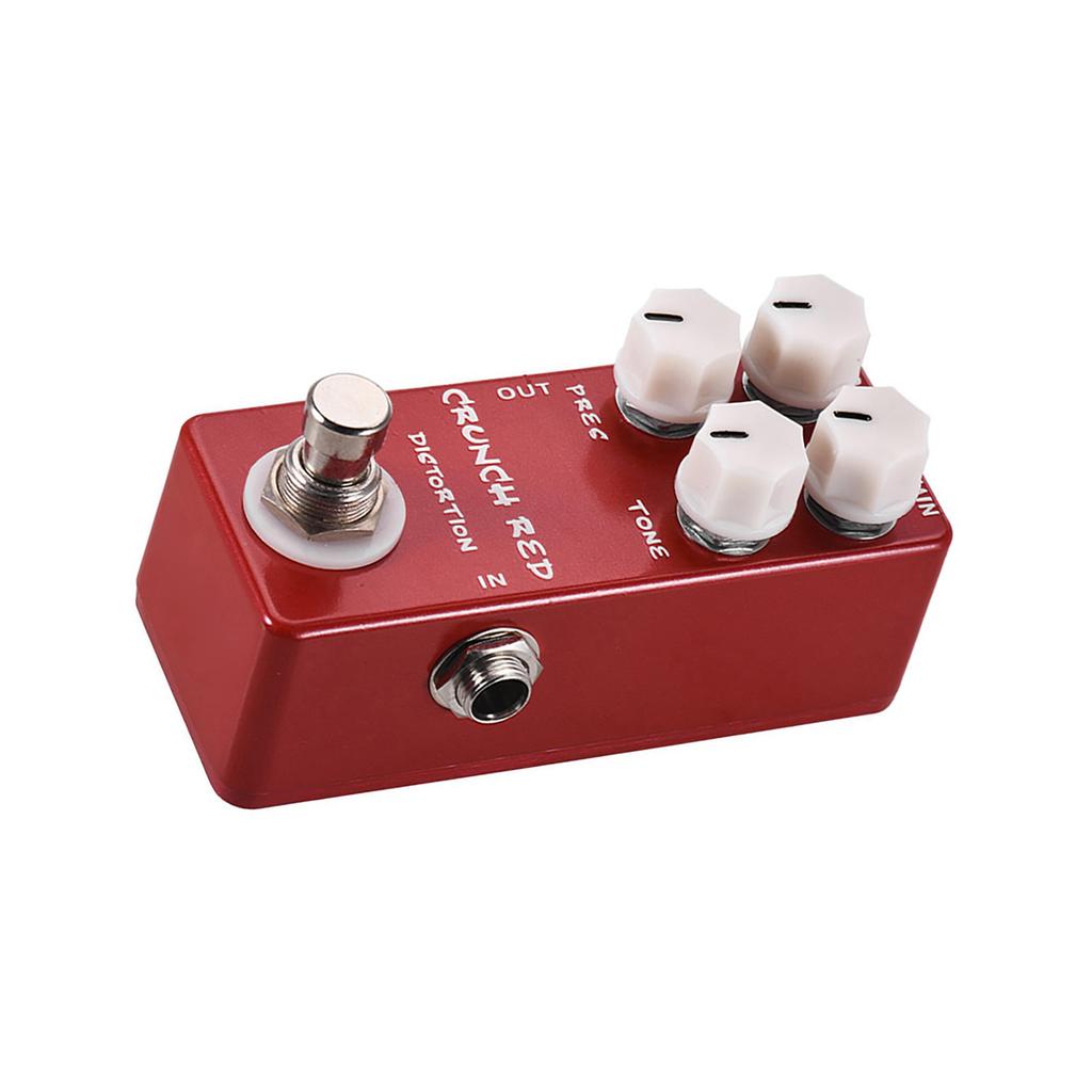 MOSKYAudio CRUNCH RED Distortion Guitar Effect Pedal Full Metal Shell True Bypass
