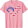 USA Flag Heart American Patriotic Armed Forces Memorial Day T-Shirt Casual Cotton Daily Four Seasons Men Clothing Holiday Tees