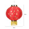 Waterproof Hanging Lanterns Lamp Blessing 10 inch Chinese New Year Lantern with Tassels Outdoor Round Party Home Decoration