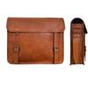 Echtleder Laptop Messenger handgemachte Vintage Tasche für Männer Frauen - Vollnarbenleder Laptop Satchel Büro Umhängetasche