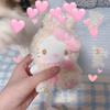 Kawaii Hello Kitty Plush Toy Keychain Sanrio Rabbit Ears Kt Cat Soft Stuffed Doll Pendant Car Key Ring Backpack Bag Decor