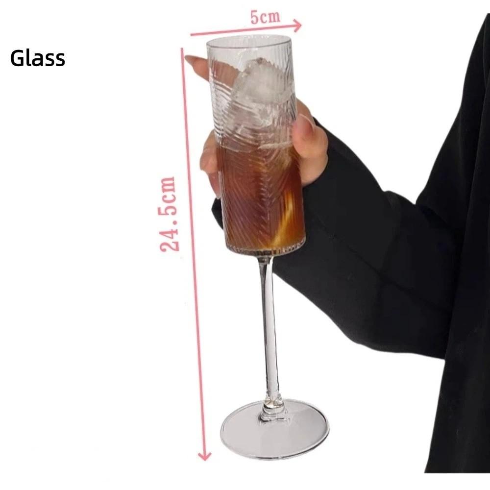 Striped Wine Cup Transparent Champagne Cup Drinkware Drink Cup Drink