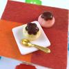 1 Set 1:12 Dollhouse Miniature Fruits Pudding With Spoon Simulation Food Model