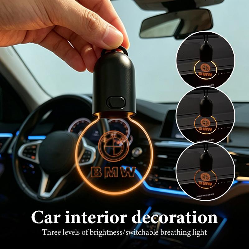 MXUI1 Car LED Acrylic Pendant Glowing Decor Rear View Mirror Accessories For BMW E36 E39 E87 E60 E46 E53 E90 F10 F20 F25 F30 X3 X5