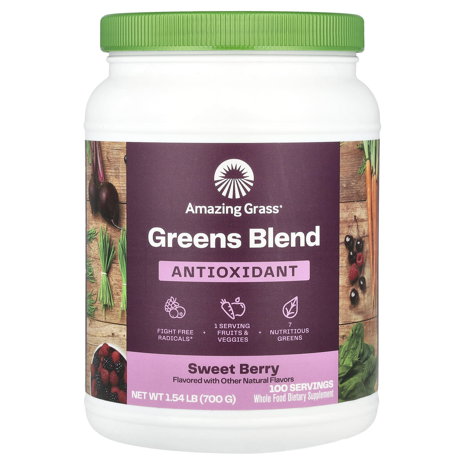 

Green Superfood, Antioxidant, Sweet Berry, 700G(24.7Oz)