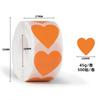 25mm Heart Shaped Sticker Labels - 500 per Roll for Crafts and Organization