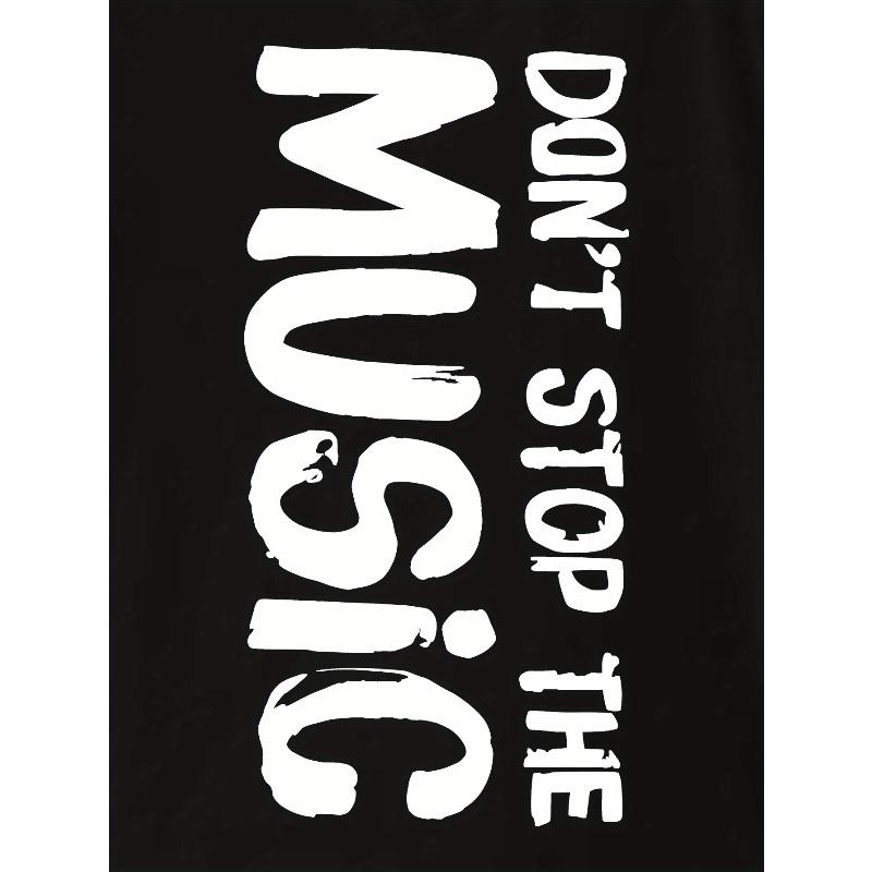 T-shirt da ragazzo a maniche corte con girocollo e stampa di pattern musicali inglesi - Taglia europea