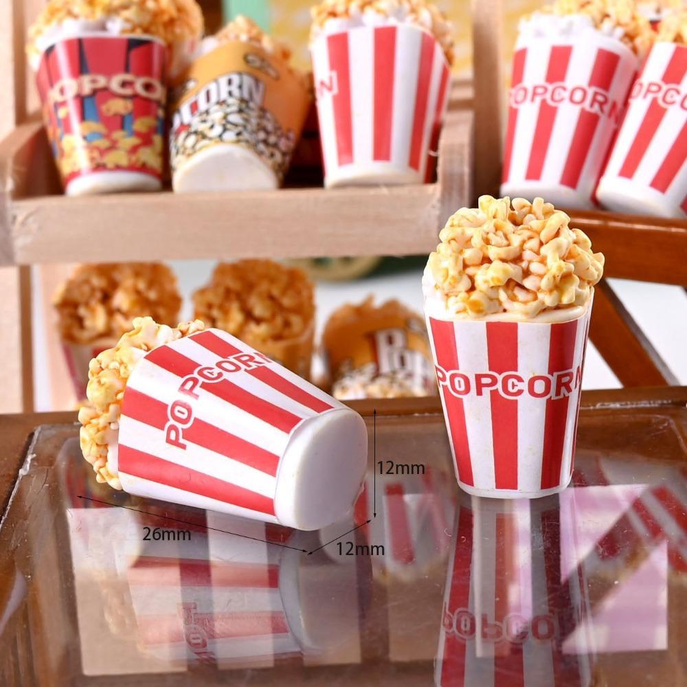 Miniature Simulation Three-dimensional Barrel Popcorn DIY Earring Accessories Material Micro Landscape Props Resin Food Play