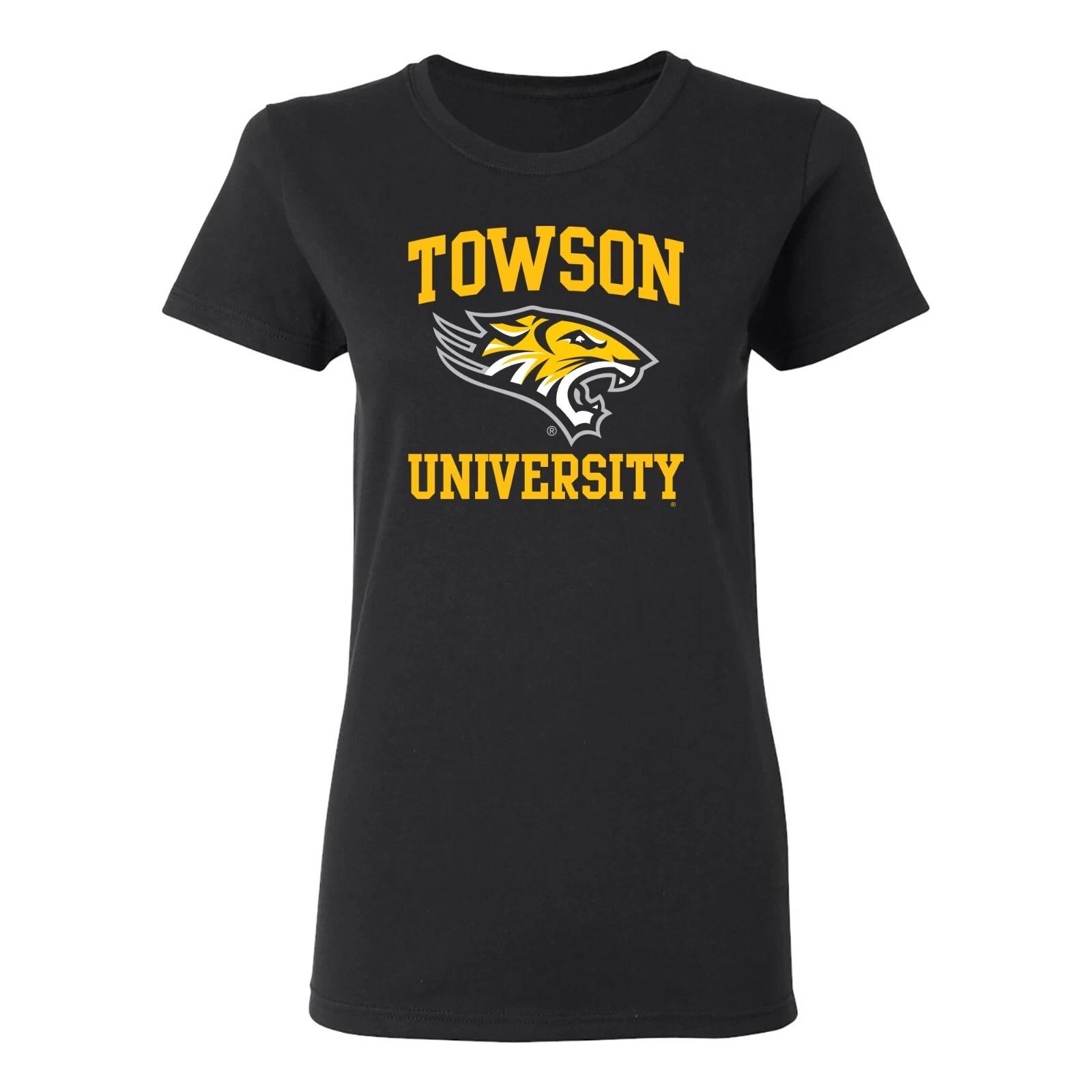Towson Tigers Arch Logo Women s T-Shirt - Black S
