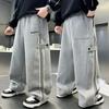 Autumn Big Boys Causal Pants Kids Loose Cotton Sports Pants 110-170 Black Grey Trousers for Children Spring Kids Clothing 2025