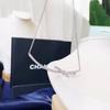 Xiaoxiang Bowknot Necklace Smile Platinum Full Diamond Collar Chain Light Luxury Temperament Female