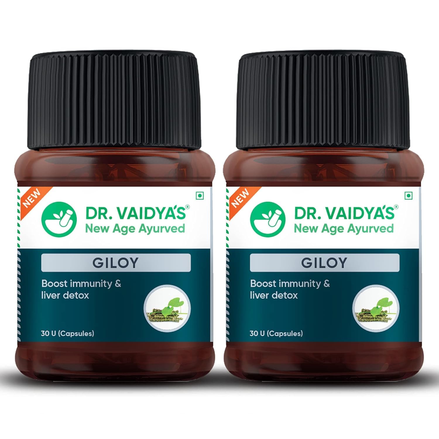 

Dr. Vaidya s Giloy Guduchi Capsules Helps Blood Purification | 30 Capsules 50gm 0.1lbs Each 2Pcs