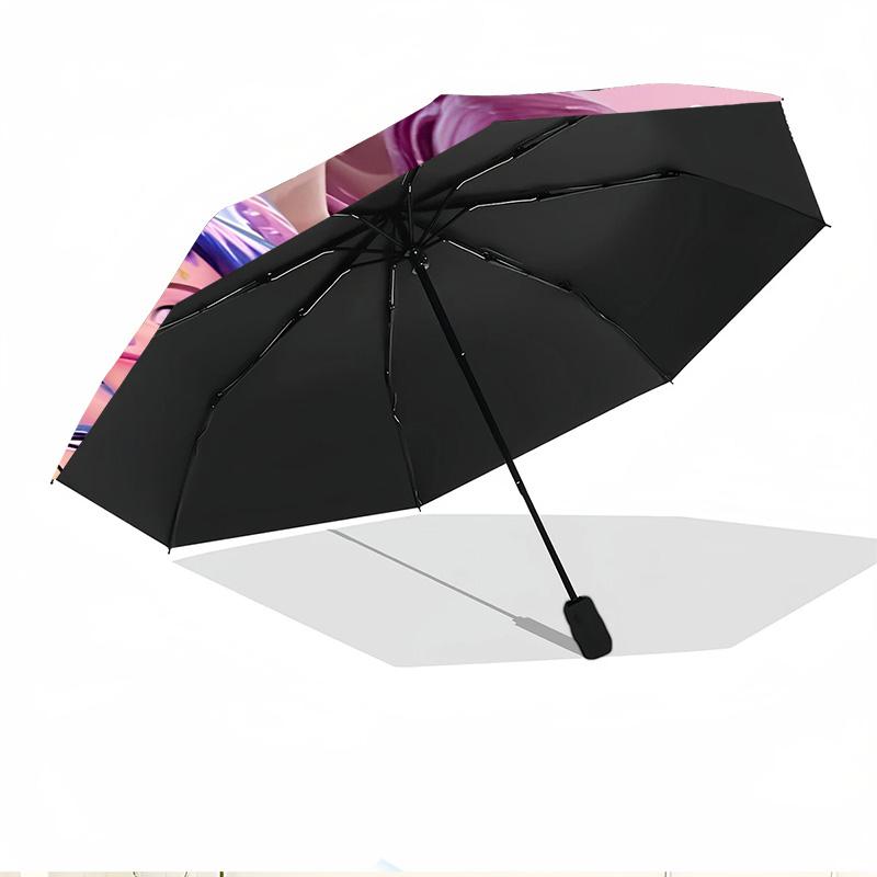 KPop Demon Hunters Print Automatic Open Close Umbrella, Portable Foldable Umbrella, for Outdoor Commute Camping Trip, Ideal Birthday Gift