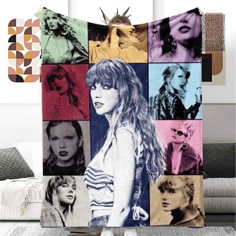 Taylor Swift Themed Blanket With Geometric Pattern For Office Nap And Home Relaxation