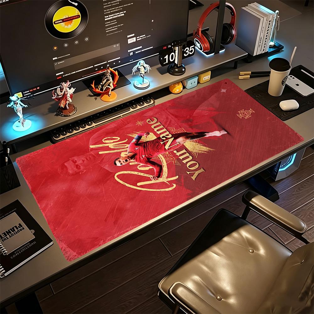 Cristiano Ronaldo Large Mouse Pad Keyboard Pad Computer Desk Keyboard Mat Nonslip Rubber Bottom Suitable For Office Gaming Pc Laptop
