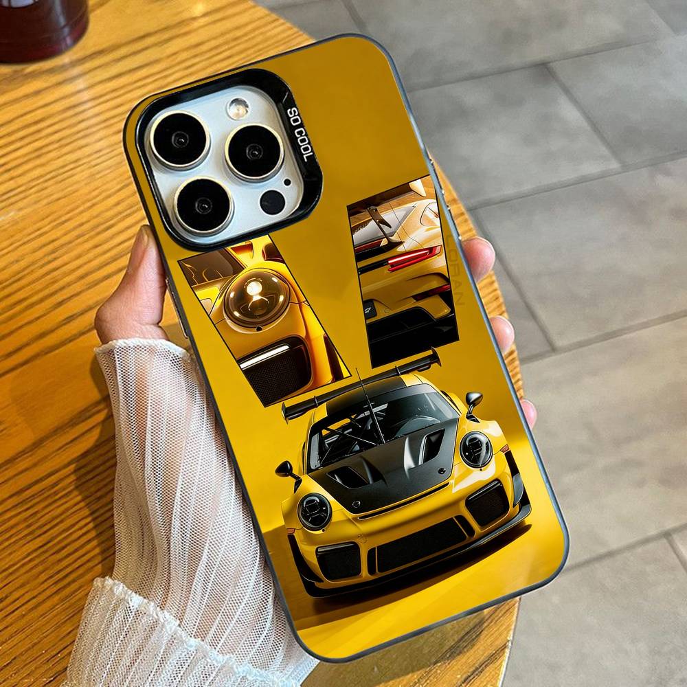 PRO-Cars GT 3-RS Top Supercars Phone Case For iPhone 16 17 15 14 12 13 Pro Max Black Candy Matte Shockproof Cover iPhone14Pro