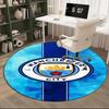 1pz Tappeto Rotondo Città Club di Calcio Stampato Tappeto Rotondo per Area, Tappeto per Casa Ufficio, Tappeto Rotondo per Sedia, Tappeto Decorativo Regali per Fan Regalo di Natale