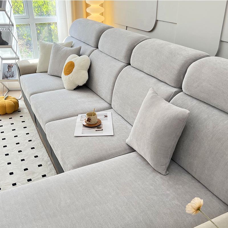 Universal Non-Slip Chenille Sofa Cover - Thick & Cozy for Winter 2024