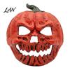 Creepy Pumpkin Skeleton Masque Scary Halloween for Adults, Horror Full Face Cosplay Skull Costume, Foam Party Prop Breathable