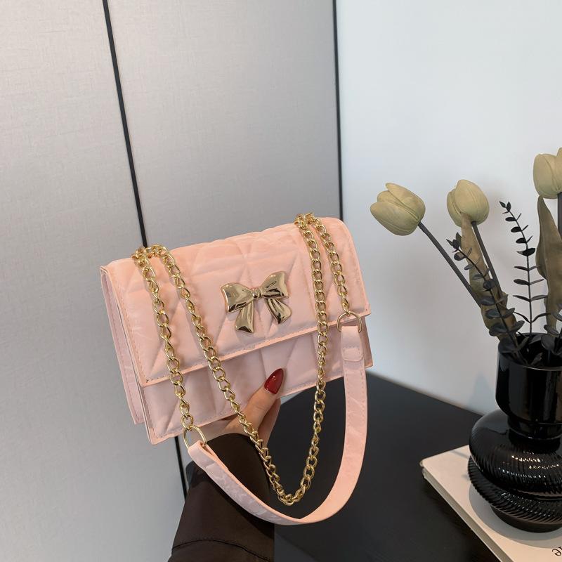 Xiaoxiangfeng Light Luxury Underarm Bag Women's 2025 New Diamond Chain Small Square Bag Versatile Ins Shoulder Messenger Bag