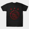 Men Black Print T-shirt Ajax No-Cut Transfer Paper Print Cotton Tshirt