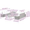 Garden Sofa Set with Cushions 9 pcs Beige and Cream
