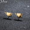 Unique Christmas Earring Stainless Steel YES NO Cactus Footprint Music Stud Earrings for Women Tiny Star Boots Jewelry Girl Gift