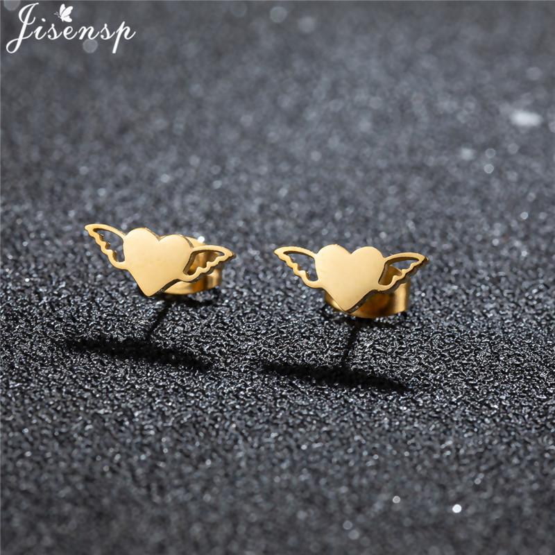 Unique Christmas Earring Stainless Steel YES NO Cactus Footprint Music Stud Earrings for Women Tiny Star Boots Jewelry Girl Gift