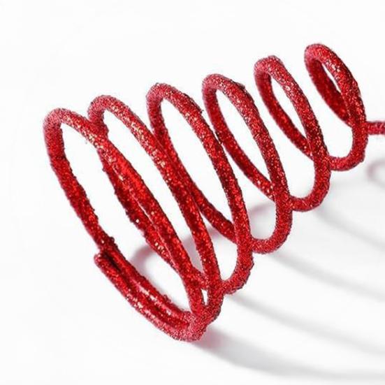 Red Heart Tree Topper with Coil Spring Bounce Effect Glittery Shiny Texture Romantic Holiday Decoration for Mini Trees Parties Home Decor And