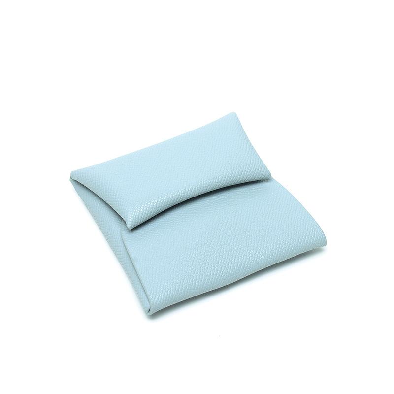 Women'S Short Palm Pattern Cowhide Niche Design Small And Delicate Leather Folding Change Bag Coin Bag