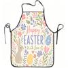1pc Happy Easter Bunny Floral Print Apron, Durable And Easy To Clean, Adjustable Waistband, Polyester Material, for Kitchen Cooking, Gardening, Orchar