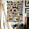 Dragon Ball Anime Heroes Wall Tapestry Aesthetic Wall Hanging Printed Fabric Blanket Decorative Tapestries For Bedroom Living Room Home Decor