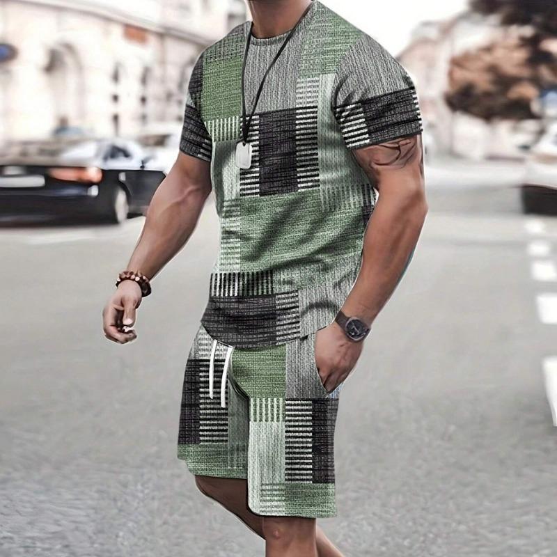 Set la modă pentru copii, îmbrăcăminte sport, set cu mâneci scurte și pantaloni scurți, casual, set tricou și pantaloni scurți, retro, cool, respirabil, set de vară din două piese