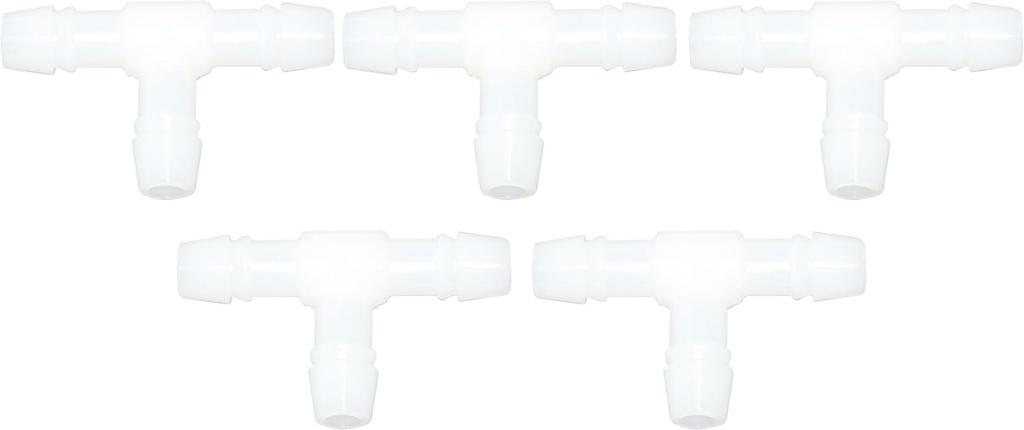 Audiofan Hose Tube Fitting T-Joint Diameter 0.3 inch (8 mm) Set of 5