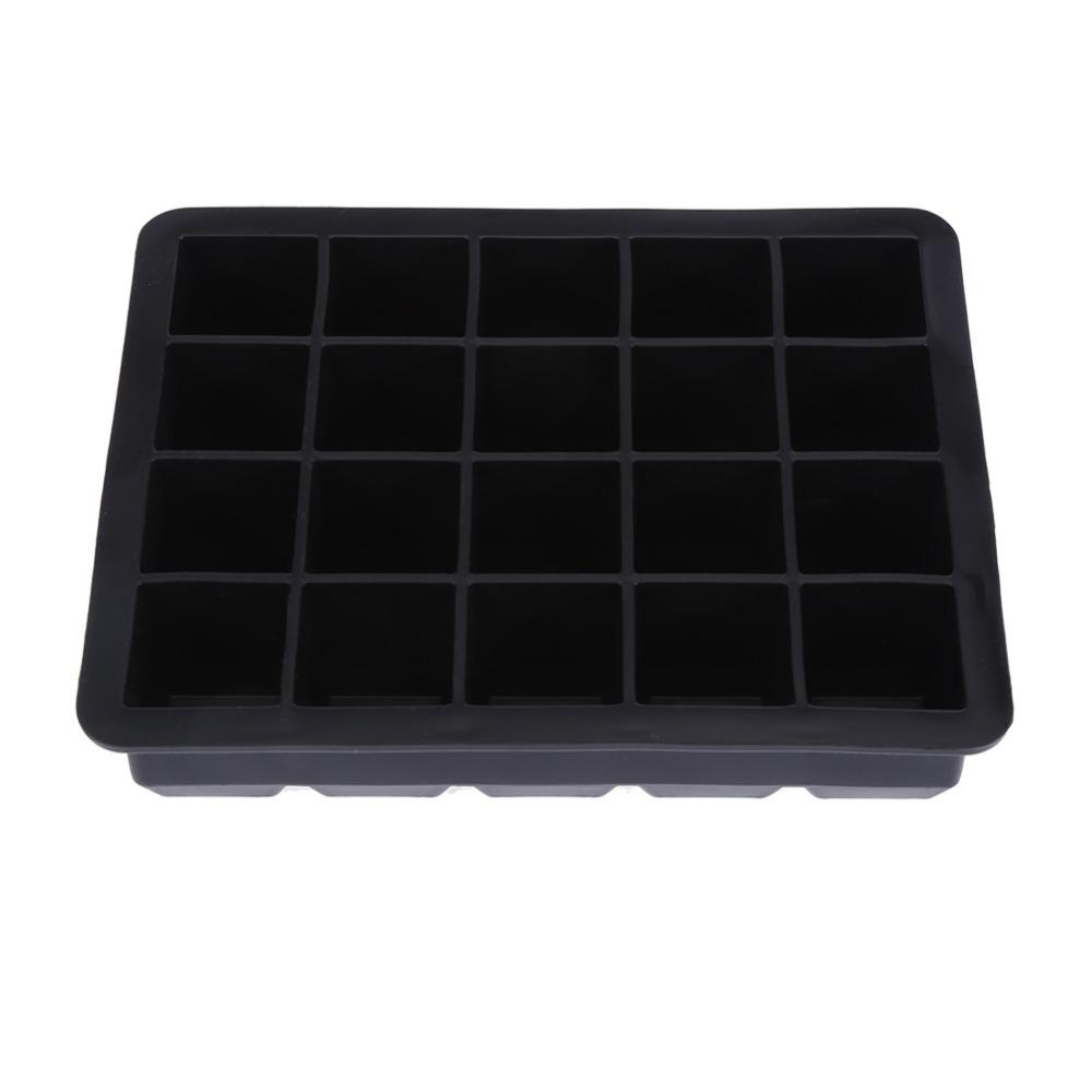 Easy Release Ice Cube Mold Flexible Ice Cube Container Silicone Ice Cube Tray  For Freezing чёрный